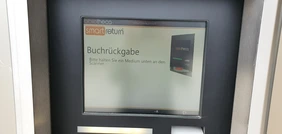 Book return machine at the main entrance